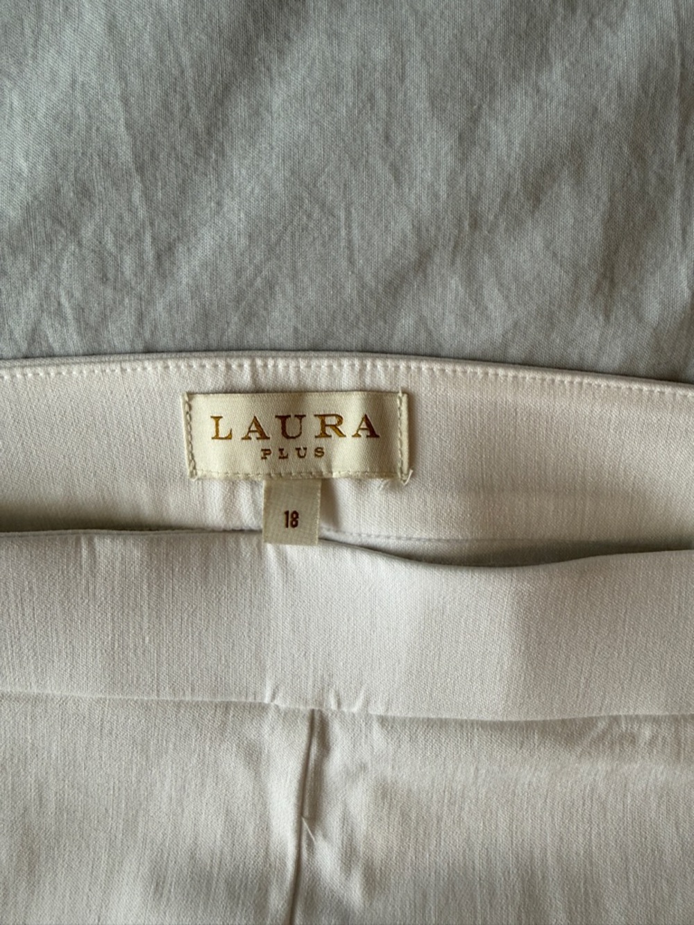 LAURA Plus Cream Pants - Neutral Beige
